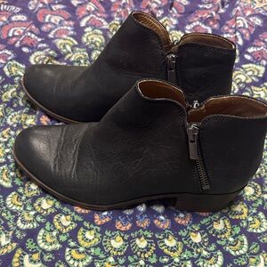 Lucky Brand Black Leather Ankle Booties
